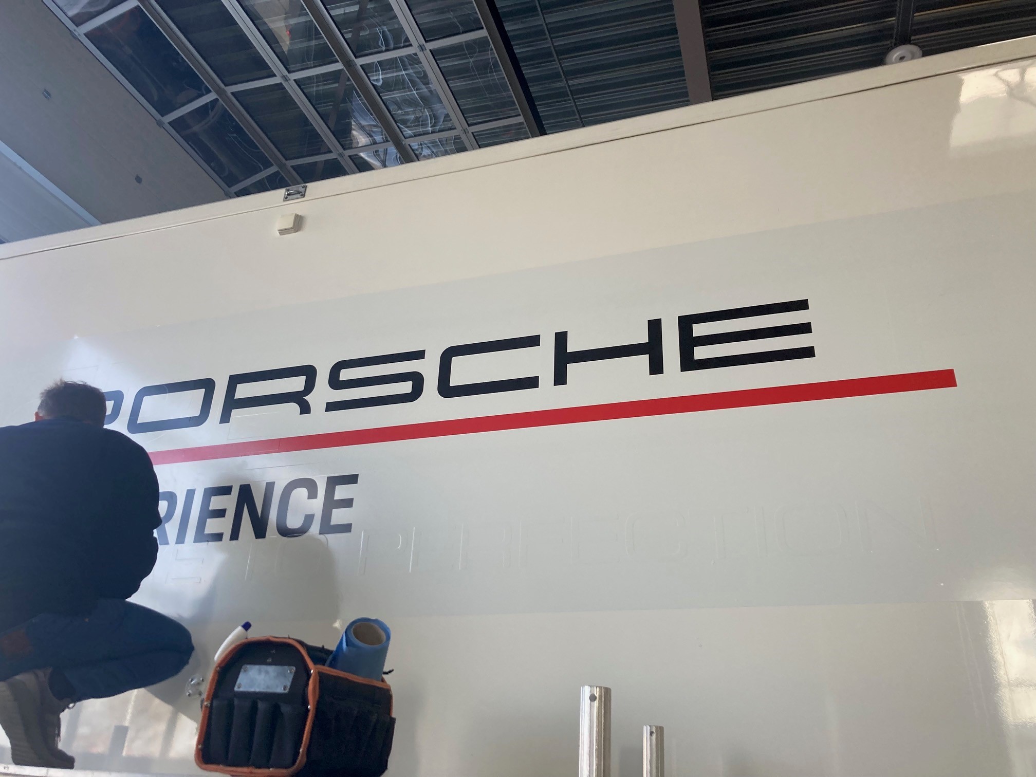 Porsche tijdelijke sticker